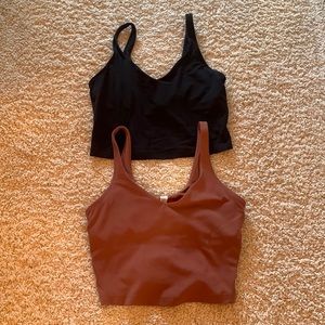BUNDLE lululemon size 6 bra tops black & brown